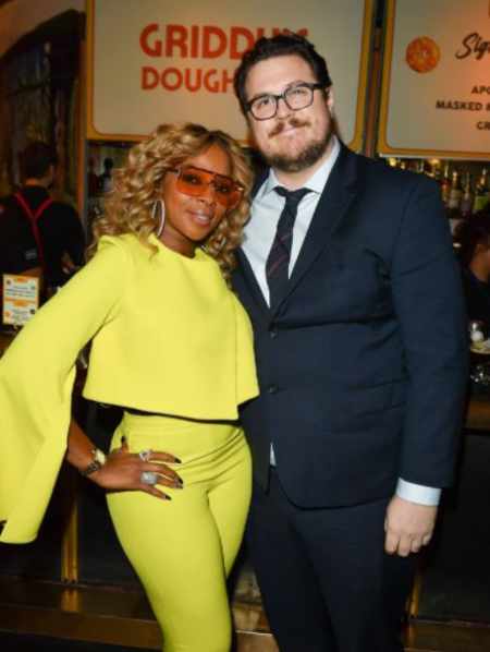 Cameron Britton with his firend